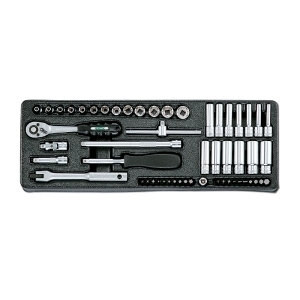 Набор инструмента 1/4" Honidriver в ложементе, 54 предмета, HONITON IK-1200540H