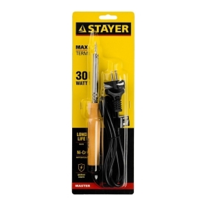Паяльник 30Вт/220В STAYER LONG LIFE дерев.рукоятка