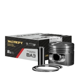 Поршень двигателя ВАЗ-21124 d=82.4 гр B к-т пальцы,кольца МОТОРДЕТАЛЬ Эксперт