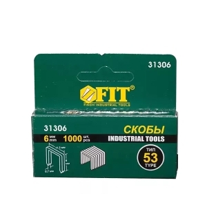 Скоба для степлера тип 53 6мм 1000шт FIT