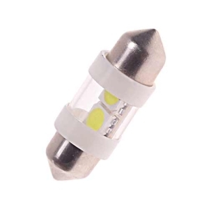 Автолампа 12V SV8.5/8 10W 6000K 2LED MEGAPOWER 31мм