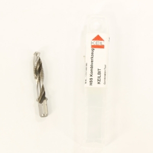 Метчик спиральный М8х1.25 однопроходный, хвостовик 1/4" KEIL