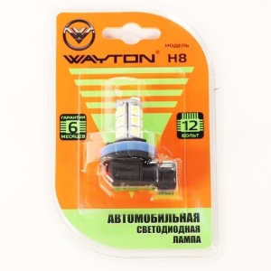 Автолампа 12V H8 35W PGJ19-1 светодиод 18SMD WAYTON 1шт