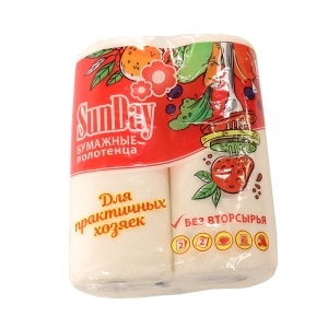 Полотенца бумажные SunDay 2-х слойные