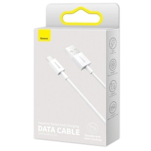 Кабель micro USB-USB 1м. 2A белый BASEUS