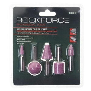 Набор шарошек абразивных 5пр. хвостовик d=6мм блистер ROCKFORCE