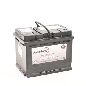 Аккумулятор KORTEX AGM 60 а/ч обр.полярность пуск.ток 680А