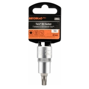 Головка-бита TORX T45 1/2" L=60 мм на подвесе Pro АВТОДЕЛО