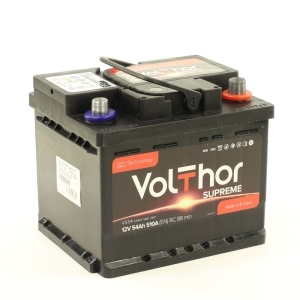 Аккумулятор VOLTHOR Supreme 54 а/ч обр. полярность низкий пуск.ток 510А