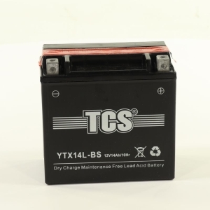 Аккумулятор для мотоциклов TCS 12V 14а/ч AGM YTX14L-BS обр.полярн. cухоз.+электр