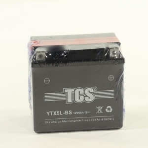 Аккумулятор для мотоциклов TCS 12V 5а/ч AGM YTX5L-BS обр.полярн. cухоз.+электр