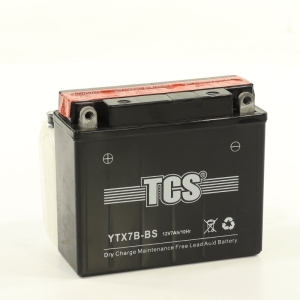 Аккумулятор для мотоциклов TCS 12V 7а/ч AGM YTX7B-BS cухоз.+электр