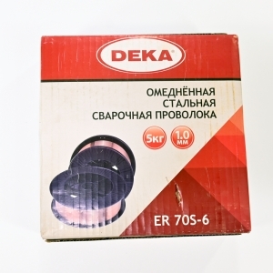 Проволока сварочная 1.0мм/5.0кг омедненная,еврокатушка D=200мм DEKA