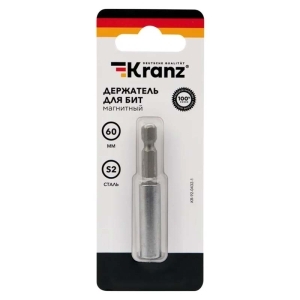 Держатель бит 1/4" L=60мм магнитный, блистер KRANZ