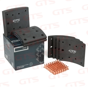 Накладка тормозной колодки MAN,MERCEDES STD 410x163 (64 отв.:8x18/93059) GTS Spare Parts