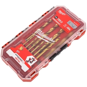 Набор сверл по металлу 10шт 3.0-10.0мм хвостовик 1/4" HSS-TiN кейс RedHEX MILWAUKEE