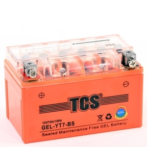 Аккумулятор для мотоциклов TCS 12V 7а/ч GEL YT7-BS залит заряжен