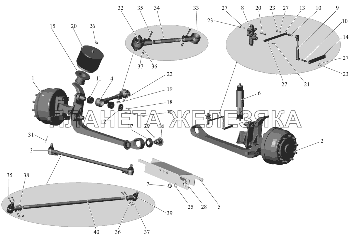 Установка передней подвески 101-2900001 (до февраля 2003 г.) МАЗ-103 (2011)