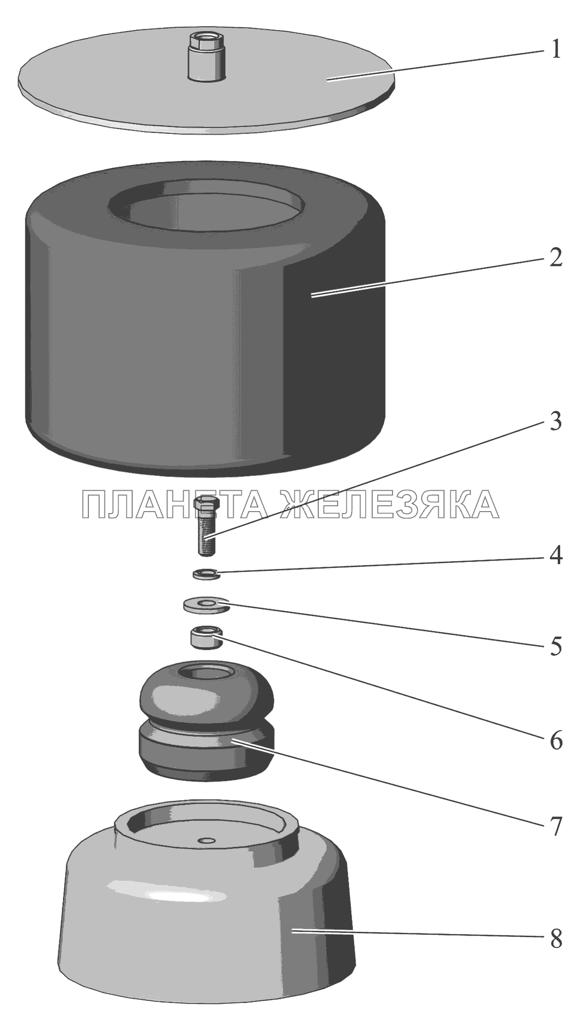 Баллон пневматической подвески 101-2924014 МАЗ-103 (2011)