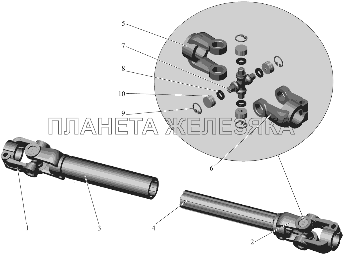 Карданный вал 101-3444062 (до 2004 г.) МАЗ-103 (2011)