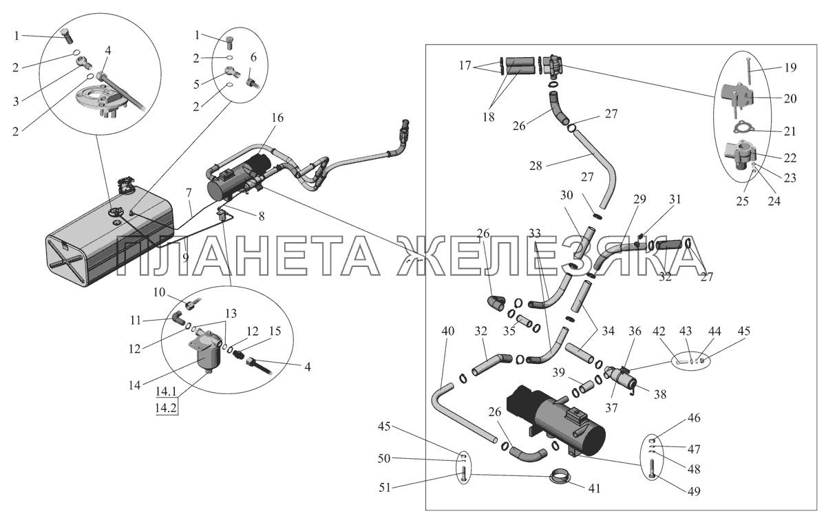 Установка подогревателя и топливопроводов 103061-1000022-01 Для МАЗ 103061/62 с DBW 300.59 МАЗ-103 (2011)