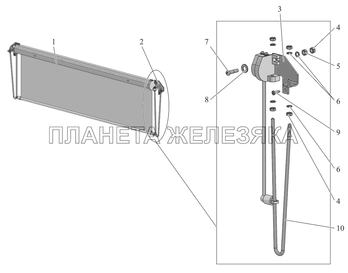 Шторка противосолнечная 103-8200036 МАЗ-103 (2011)