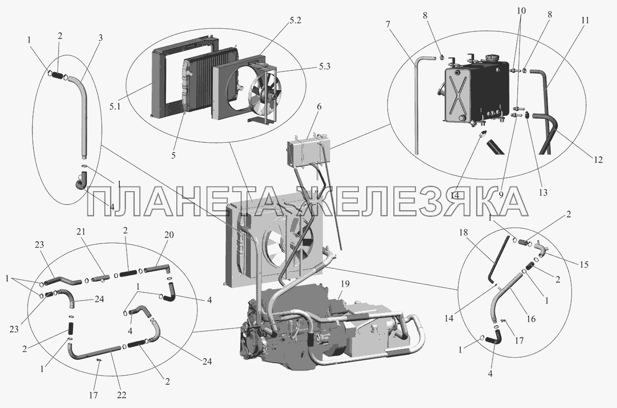 Установка системы охлаждения 107-1300005-65 Для МАЗ 103065 МАЗ-103 (2011)