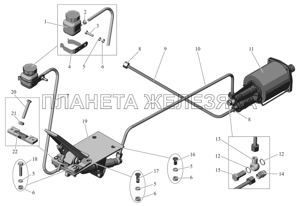 Установка привода управления сцеплением 152-1602002-50 Для МАЗ 103003, 103061, 103062, 103070 МАЗ-103 (2011)