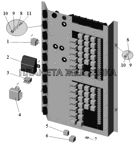 Установка блока коммутации 103-3700010 МАЗ-104 (2011)