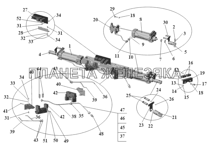 Привод дверей 103-6108201 МАЗ-104 (2011)