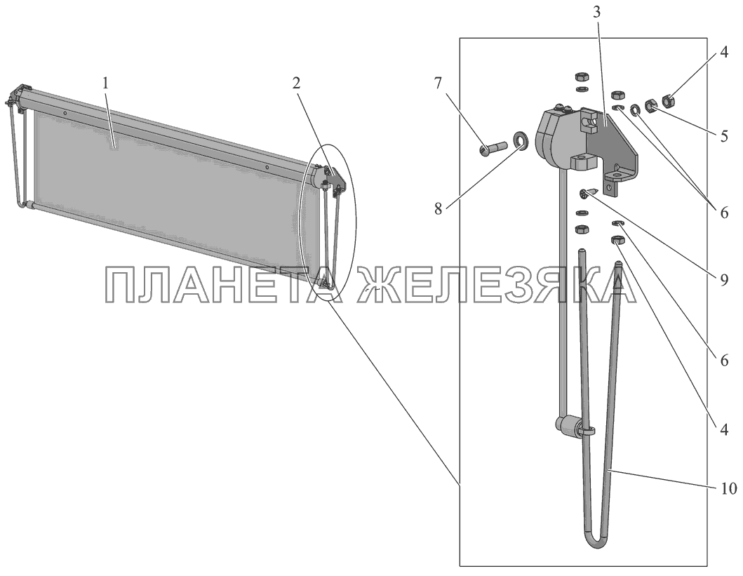 Шторка противосолнечная 103-8200036 МАЗ-104 (2011)