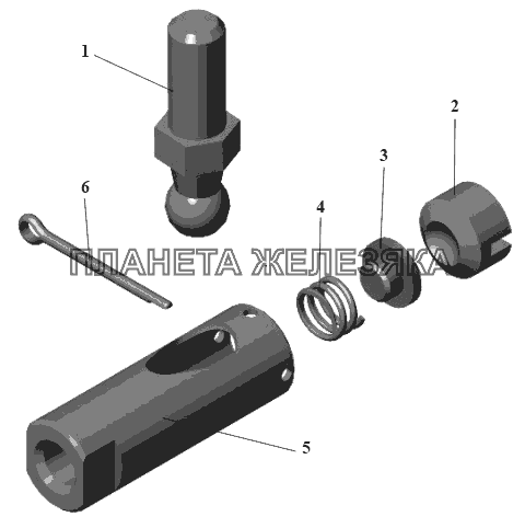Наконечник тяги 101-1108138 МАЗ-104 (2011)