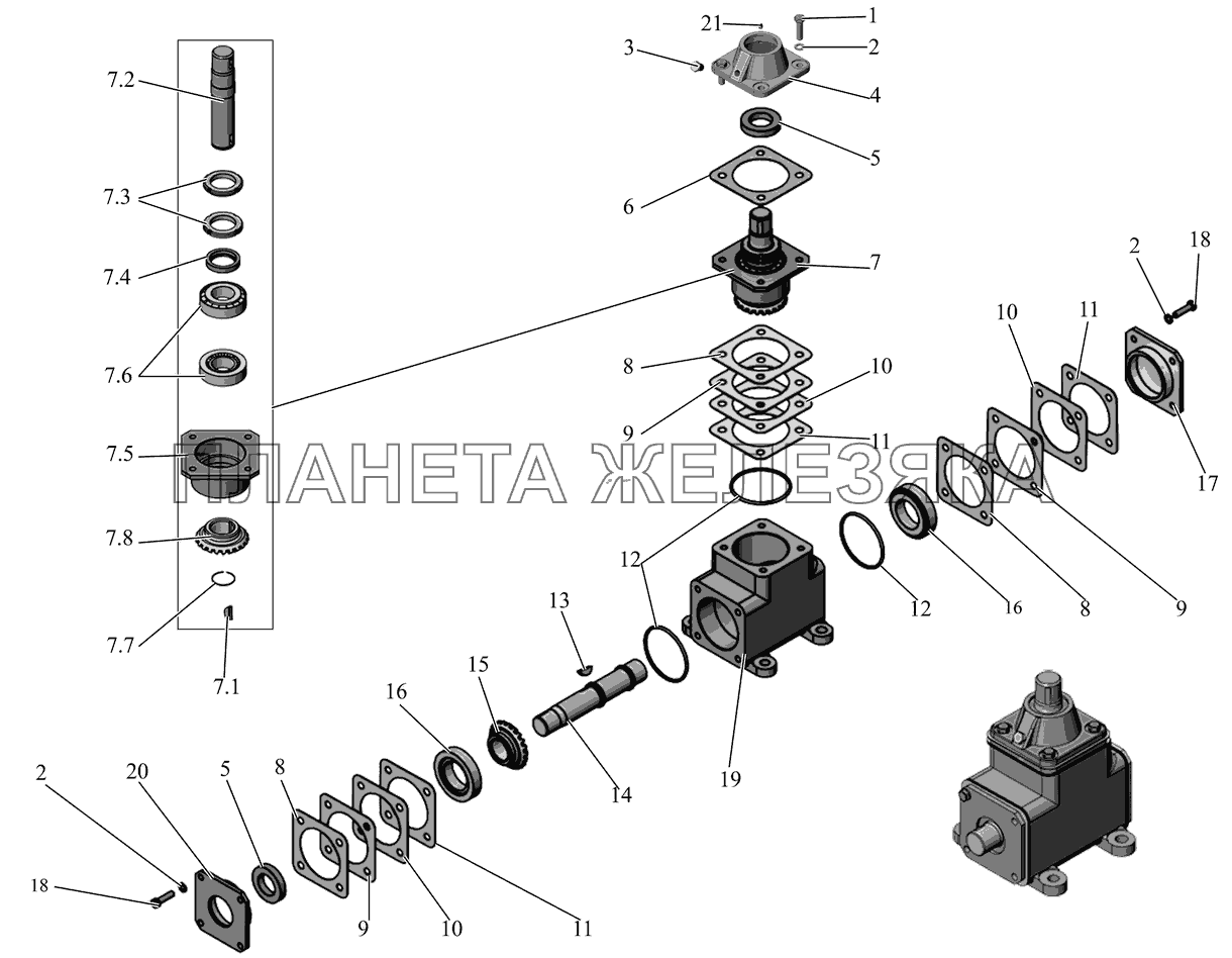Редуктор угловой 104-3426010 МАЗ-104 (2011)