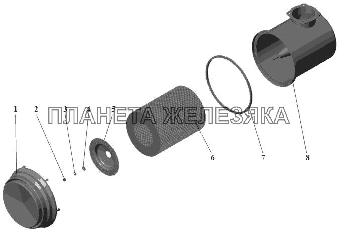 Фильтр воздушный 238H-1109010-20 МАЗ-104 (2011)