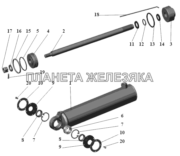 Цилиндр ЦГ80-360-3405010-20 МАЗ-104 (2011)