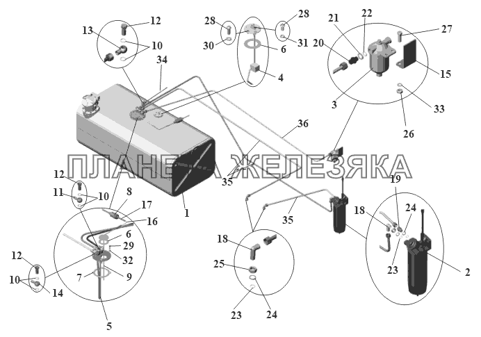 Установка топливопроводов 105-1100003-60 МАЗ-105 (2011)