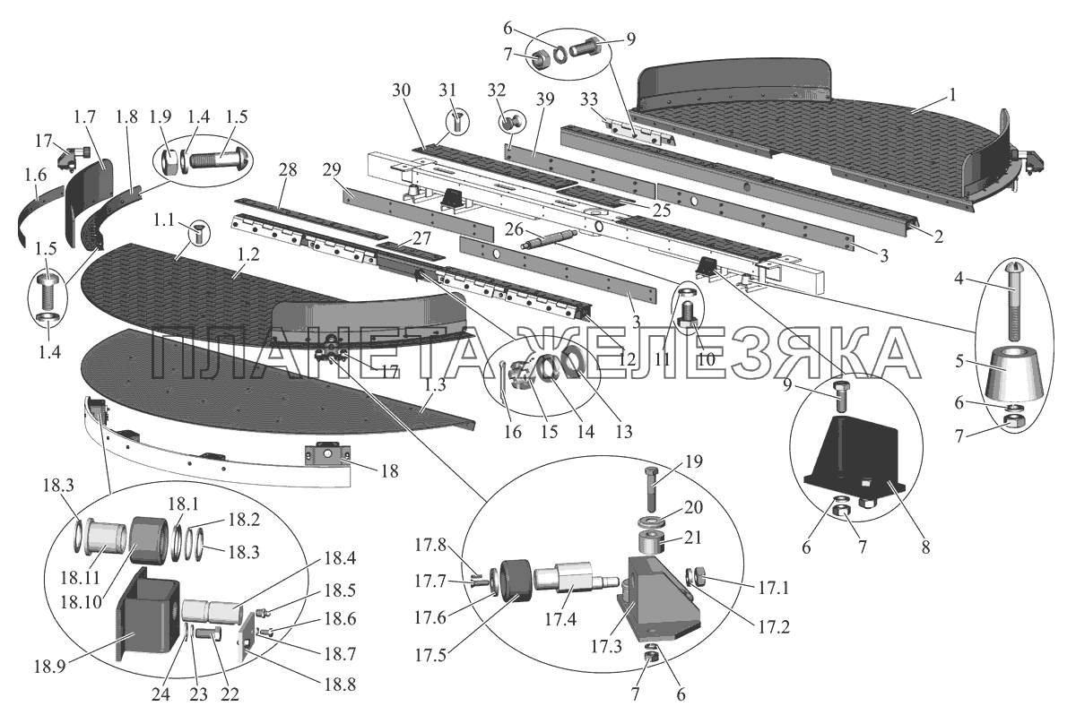 Установка поворотного круга 105-5000042-10 МАЗ-105 (2011)