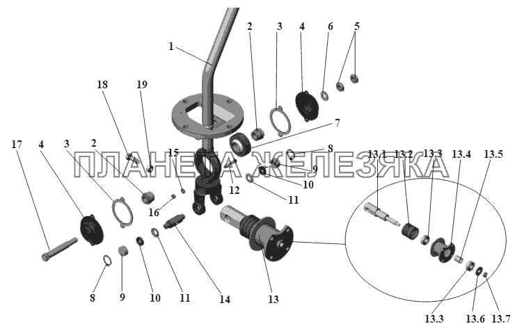 Рычаг 103-1703410 (с июля 2000 года) МАЗ-105 (2011)