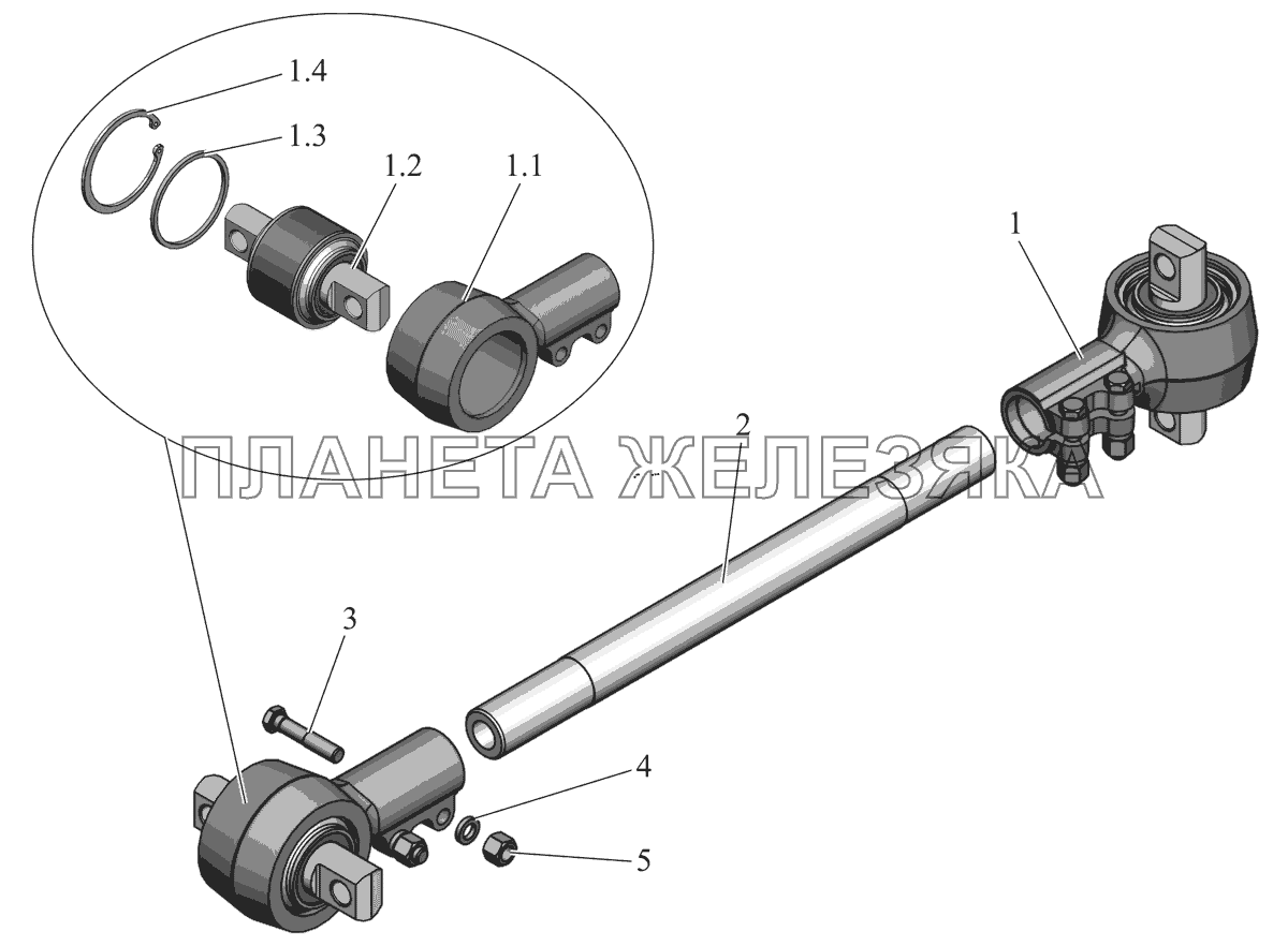 Штанга реактивная 102-2919016 МАЗ-105 (2011)
