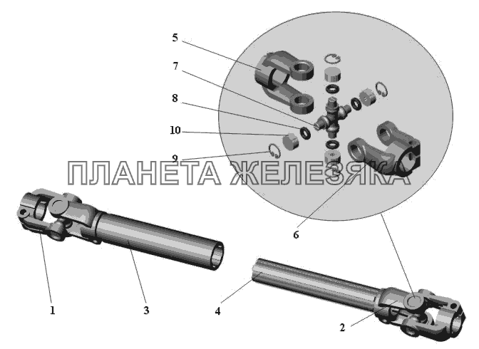 Карданный вал 101-3444062 (до 2004 г.) МАЗ-105 (2011)