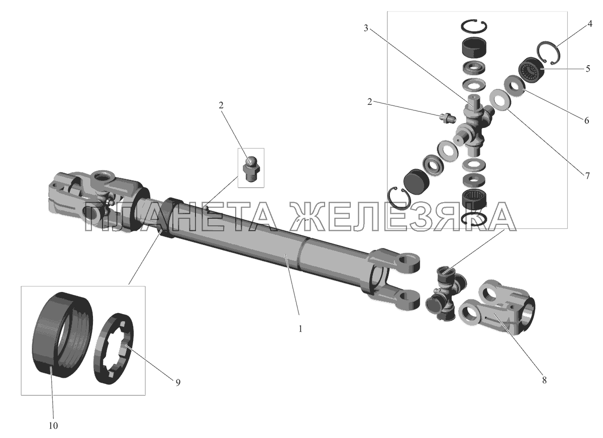 Карданный вал 104-3444062 (с 2004 г.) МАЗ-105 (2011)