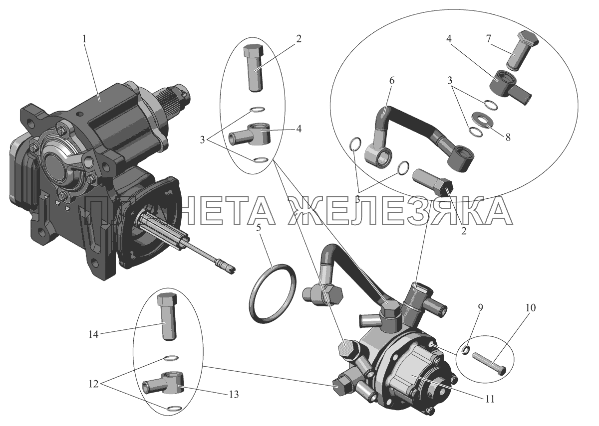 Механизм рулевой с распределителем 104-3400008-01 МАЗ-105 (2011)