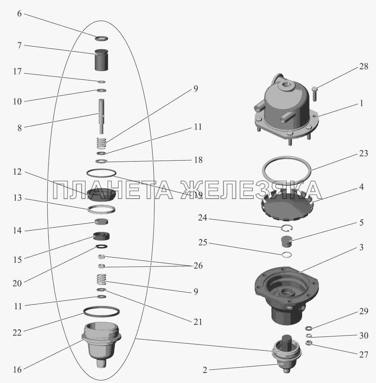 Влагомаслоотделитель 103-3511110-10 МАЗ-105 (2011)