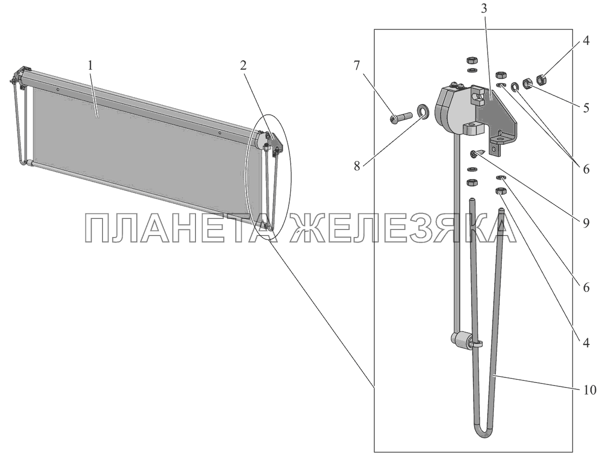 Шторка противосолнечная 103-8200036 МАЗ-107 (2011)