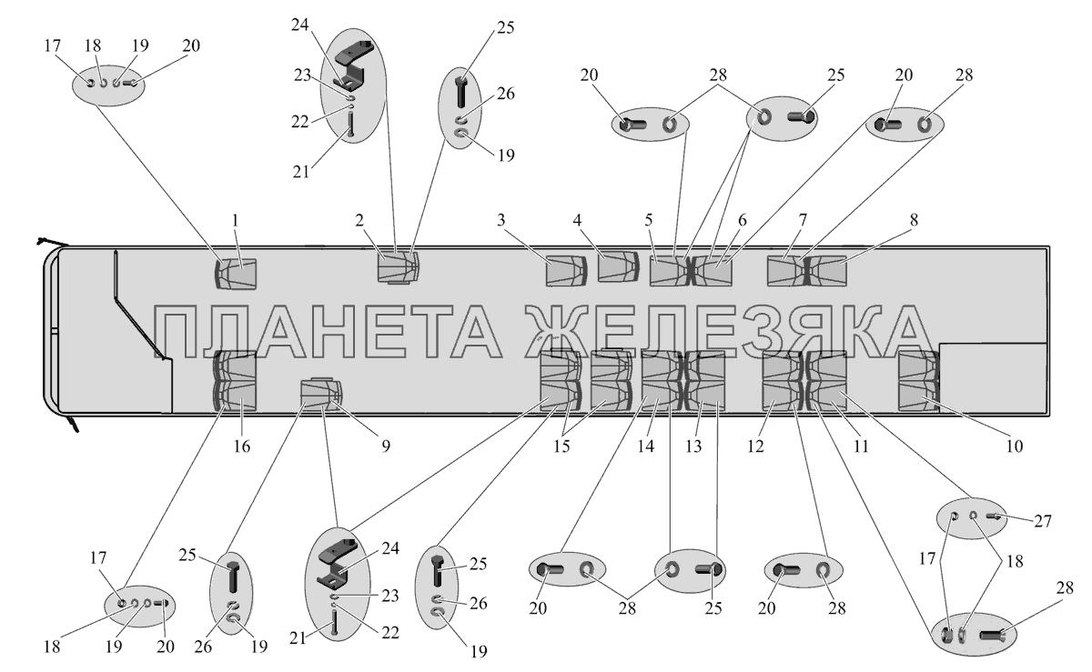 Установка сидений 107468-6830006-20 МАЗ-107 (2011)