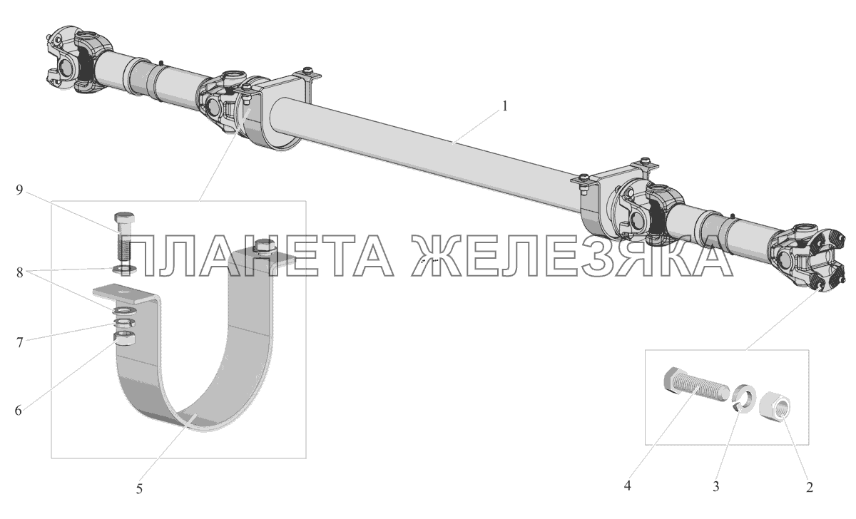 Установка карданной передачи 107065-2200000 МАЗ-107 (2011)