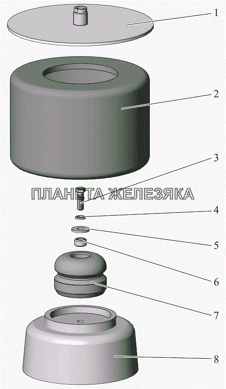 Баллон пневматической подвески 101-2924014 МАЗ-107 (2011)