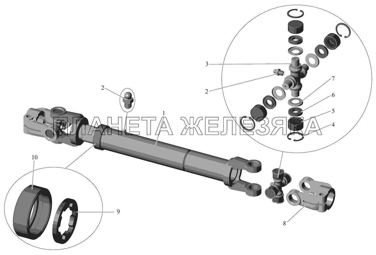 Карданный вал 103-3444062 МАЗ-107 (2011)