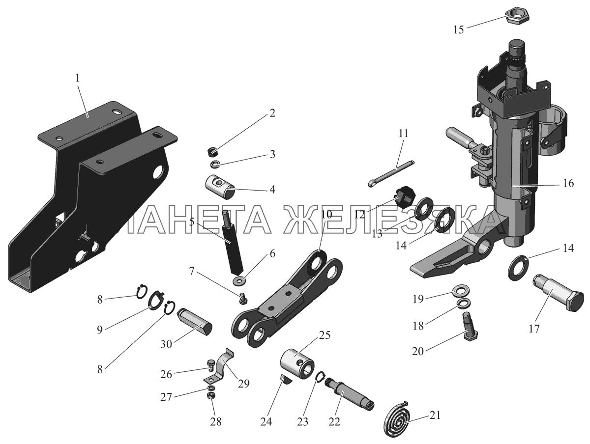 Кронштейн с колонкой рулевой 103-3403008 МАЗ-107 (2011)