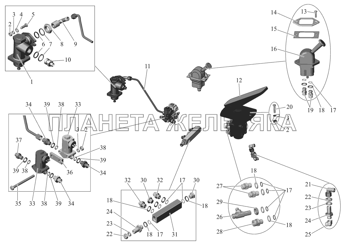 Аппараты управления тормозами 103-3504001 МАЗ-107 (2011)